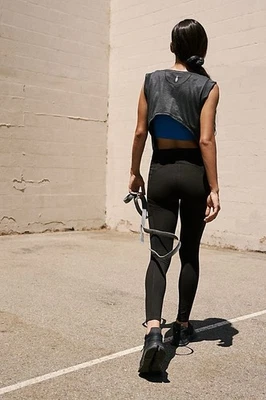 Mono Free People Movement Off To The Races Talla XS Negro Gris Atlético Activo Foto 1 de 4