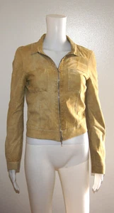 STYLISH SUEDE SHIRT JACKET TOP ITALY LINING SMALL VINTAGE  - Picture 1 of 10
