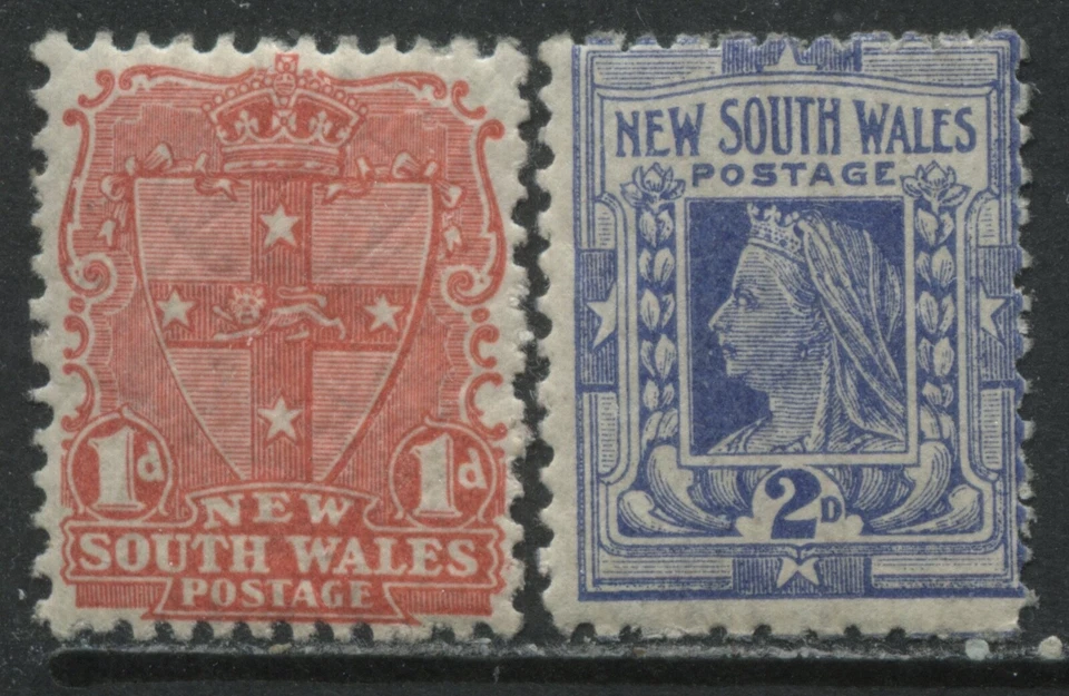 Nueva Gales del Sur QV 1898 1d y 2d como nuevo o.g. bisagras Foto 1 de 1