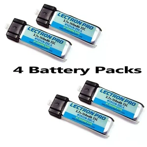 Brand New Lectron Pro 3.7 volt 160mAh 25C Lipo Battery 4 Packs : Blade mCX mSR - Picture 1 of 1