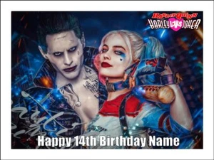Harley Quinn Edible Cake Topper Icing Suicide Squad Cake Decorations (4 Sizes) - Bild 1 von 8