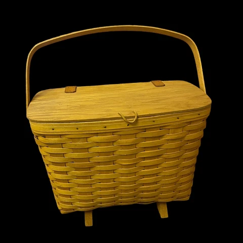 Longaberger 1998 Magazine Book Sewing Basket Footed Single Handle COUNTRY FLAW Cover