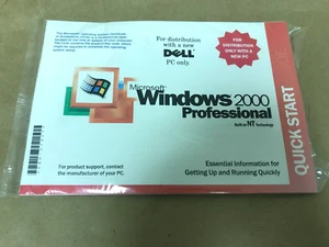 DELL MICROSOFT WINDOWS 2000 PROFESSIONAL Operating Systems SP1 New Sealed - Picture 1 of 3