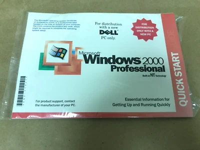 DELL MICROSOFT WINDOWS 2000 PROFESSIONAL Operating Systems SP1 New Sealed - Image 1 of 3