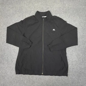 Adidas Track Jacket Mens XLARGE Golf Black Long Sleeve Full Zip winter Size XL - Picture 1 of 9