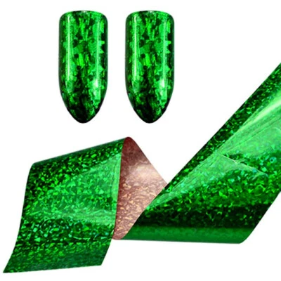 Nail Art Foil 💖 Green Holographic / Nails Decor / Transfer Foils Stickers
