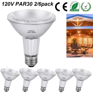 Dimmable PAR30 Long Neck Flood Light Bulbs 50W 75W E26 Base Warm White 2800K - Picture 1 of 14