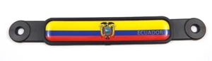 Ecuador Flag Emblem Screw On Car License plate Decal badge - Foto 1 di 4