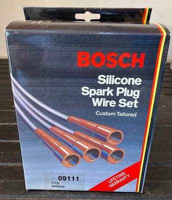 Набор силиконовых проводов свечей зажигания Bosch — 09111 — для Nissan/Datsun 200SX и Stanza - Изображение 1 из 4