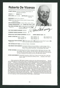 Robert De Vecenzo, giocatore di golf - Firmato a mano dal 1989 Senior PGA Media Guide - Foto 1 di 1