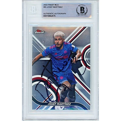 Josef Martinez Signed 2022 Topps Finest #65 Atlanta United MLS BAS Slabbed Auto - Image 1 of 4