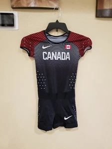 Nike Women's Vapor Elite Team Canada Short Sleeve Track & Field Unitard Size  S - Picture 1 of 5