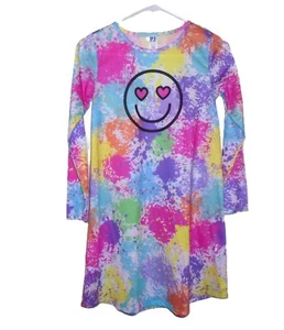 Pigiama pigiama pigiama da notte ragazza grande 10-12 faccine sorridenti multicolore usato in ottime condizioni - Foto 1 di 7