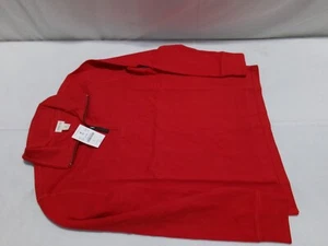 H1001 CREW CUTS 1/2 Zip Popover Sweatshirt Red Boys Size Medium - Picture 1 of 7