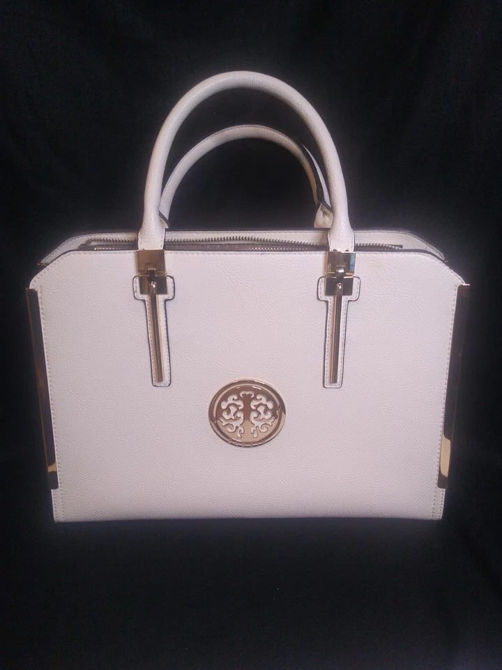 Dasein Women Faux Leather Briefcase Fashion Work Handbag Purse Tote Pre-Owned - Image 1 of 4