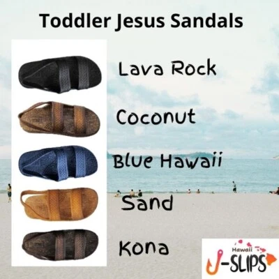 Sandalias Jesús Hawaianas J-Slips para Niños Pequeños con Correa Trasera en 5 Colores  Foto 1 de 3