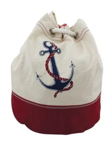 Rucksack maritim mit Ankermotiv ca. 30 x Ø 25 cm - Bild 1 von 1
