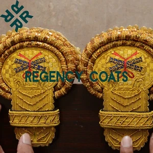 New British Military uniform Epaulettes, Handmade Golden Shoulder Epaulettes - Picture 1 of 3