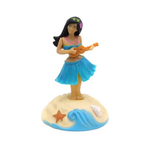 Solar Powered Dancing Hawaii Girl Swinging Bobble Toy Cute Anime Car Dashboard - Picture 1 of 12