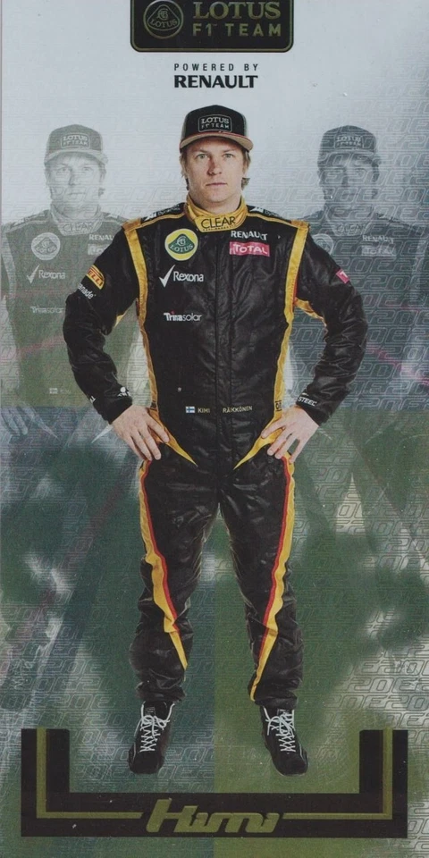 Kimi Raikkonen Un Signed Lotus F1 Promo Card - Image 1 of 1