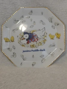 Alte 2002 Beatrix Potter Geschichte Jemima Pfütze Ente Frederick Warne 6" Achteck Teller - Bild 1 von 3