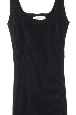Laneus Bodysuit Ribbed 40 Womens Sleeveless Wool Cashmere Blend Square Neck - Image 1 of 4