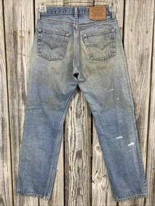 Levi's 501 XX Vintage Jeans 30x33 Button Fly USA Grunge Thrashed - Picture 1 of 7