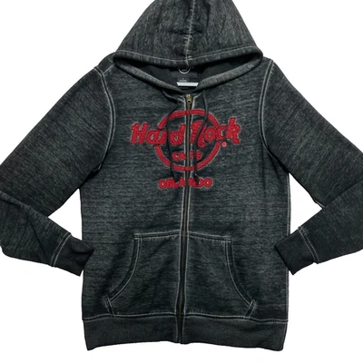 Sudadera con Capucha Hard Rock Café De Colección Para Mujer S Negra Cremallera Completa Y2K Foto 1 de 4