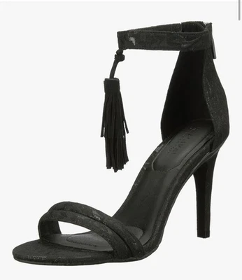 Kenneth Cole Reaction "Smash Light" Black Stilleto w/Ankle Strap Tassel NWOB 7.5 - Image 1 of 4