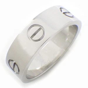 Anillo Cartier Love modelo clásico MM B4084757 marca de boda vis 750WG #57 US7.75 - Imagen 1 de 5