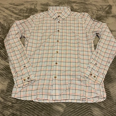 Camisa Mountain Khakis Hombres Multicolor A Cuadros Manga Larga Botón Mediana Foto 1 de 4