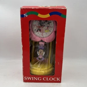 Vintage Mickey For Kids Swing Clock Minnie Mouse - Picture 1 of 13