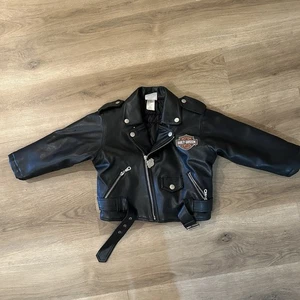 Harley Davidson Kids Black Faux Leather Jacket - Picture 1 of 8