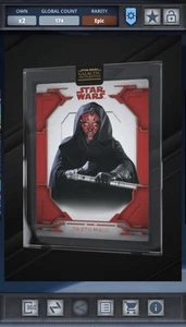 Star Wars Card Trader Antigüedades Galácticas - Encastrado Metal Rojo Épico Darth Maul - Imagen 1 de 1