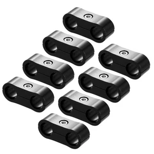 8uds Coche Manguera Separador Abrazadera para Combustible Manguera Negro AN4 - Imagen 1 de 7
