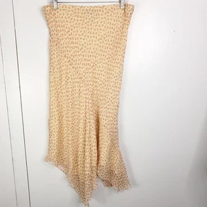 Vintage Skirt Womens 10 Silk Asymmetrical Hem Fairy Midi Cottagecore Robbie Bee - Picture 1 of 9