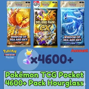 Pokemon TCG (Trading Card Game) Pocket Acc with 4600+ Pack Hourglass - Picture 1 of 1