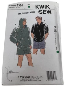 Kwik Sew Sewing Pattern 2396 Mens Hooded Shirt Shorts Athletic Sweatshirt S-XXL - Picture 1 of 9