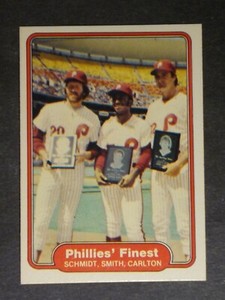 1982 Fleer Phillies Finest #641 (Schmidt / Carlton) NM/MT or Better 002