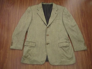 Ermenegildo Zegna Blazer Mens 46 (56) Gold Silk Cashmere Sport Coat Suit Button - Picture 1 of 24