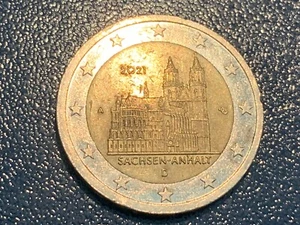 2 Euro Gedenkmünze BRD, Sondermünze Sachsen-Anhalt 2021-A- - Bild 1 von 2