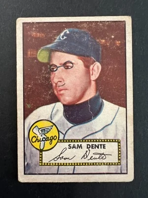 1952 Topps Sam Dente #304, marked, creased - Image 1 of 3