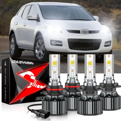 4 bombillas LED haz alto/bajo 6500 k para Mazda Protege5 2002-2003 Foto 1 de 4