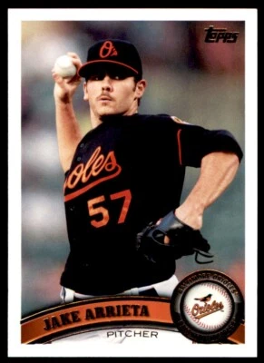 2011 TOPPS #393 JAKE ARRIETA BALTIMORE ORIOLES - Image 1 of 2