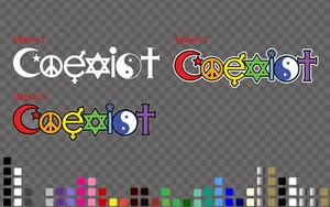 Coexist Love Peace Sign Decal Sticker Rainbow Harmony Car Decal Laptop 3~200cm - Picture 1 of 1