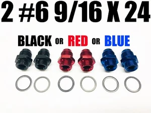 2 #6 9/16 X 24 ACCESORIOS CORTOS DE COMBUSTIBLE BARRY GRANT DEMON CARBS ELIGE DE 3 COLORES - Imagen 1 de 1