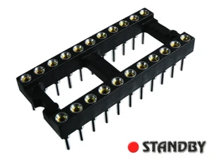 570pcs DIL IC Socket 22 pin Screw Machine Round hole pin 2,54x10,16mm 0,1"x0,4" - Imagen 1 de 1