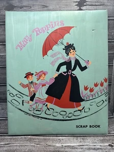 Vintage 1964 Walt Disney Productions Mary Poppins Scrapbook Unused Rare Teal - Picture 1 of 16