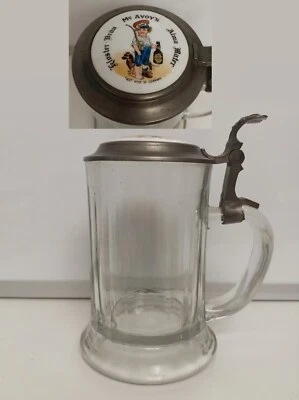 20 世纪初 McAvoy 酿造公司玻璃斯坦带瓷镶嵌盖 Mc Avoys — 第 1/4 张图片