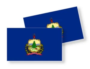 PEGATINAS DE BANDERA DEL ESTADO DE VERMONT - Calcomanía de vinilo - Elige la talla - Juego de 2 pegatinas - Imagen 1 de 3